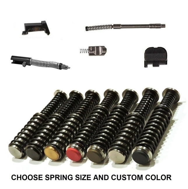 Upgraded Upper Parts Kit For Glock 43 43x Cerakote Chrome Tin Gold 